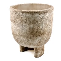 Earthenware flower pot beige