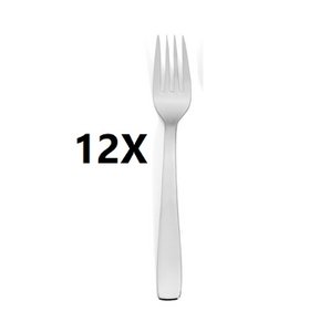 Set van 12 x roestvrijstalen hoteltafel vork