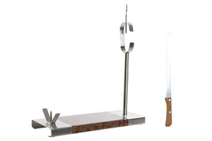 HAMHOUDER SET 2 INOX 40X16,5X40 ZILVEREN MES PC186257