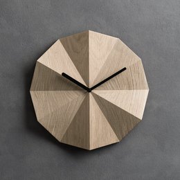 Wooden Delta Clock in Oak