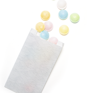 8 maritime gift bags "Waves" white