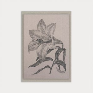 Card with envelope / lily / premium Gmund paper
