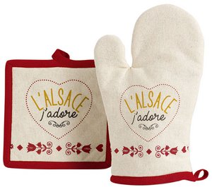 Natt Ficelle Handschuh-/Topflappen-Set 15 x 30