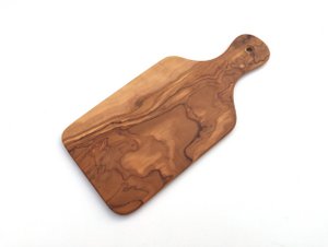 Flaches Frühstücksbrett 26 cm aus Olivenholz