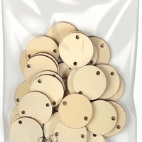 SET OF 30 ROUND WOOD + RINGS FOR BIRTHDAYS CALENDAR