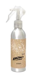 A vegan, reef-safe aftersun spray with a shimmery gold finish. Contains ingredients like Cocoyproline, Prunus Amygdalus Dulcis (Almond) Oil, and Panthenol to soothe and hydrate skin after sun exposure.