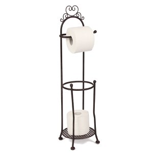 Antiek bruin toiletrolhouder