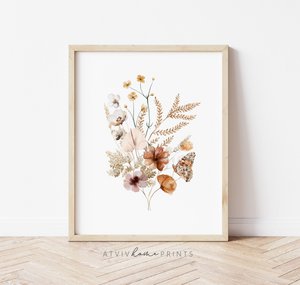 Wildblumen-Poster 2, Wildblumen-Bouquet-Druck, Blumen-Kindergarten-Druck, botanisches Poster, Blumen-Poster, Blumen-Kindergarten-Druck, Wildblumen-Druck, Blumen-Kindergarten-Poster