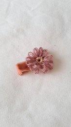 Blumenclips aus Wolle