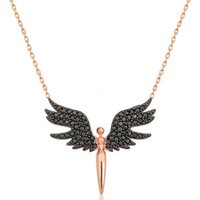 BLACK ANGEL ROSE GOLD CHAIN