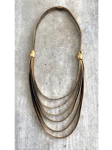 Gummibänder Cascade Midi Halskette - Gold