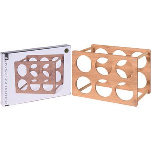 Bamboo wine rack for 6 bottles