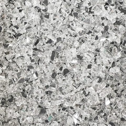 Decoratieve spiegelstenen van granulaat (1-4 mm), zilver, 1 kg, waterdicht, stofvrij