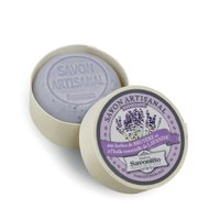 Lavender exfoliating soap in wooden box 100g