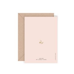 Double Card Thank You Pink Flowered