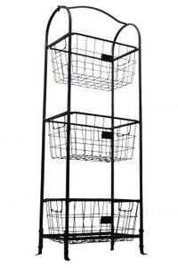 Display rek 3 manden zwart 