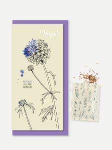 Voor jou ! -Lange wenskaart met zaden