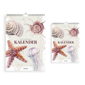 Birthday calendar compact Beach A5