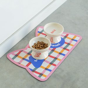 STRIPED ABSORBENT MAT FOR CAT BOWL HF