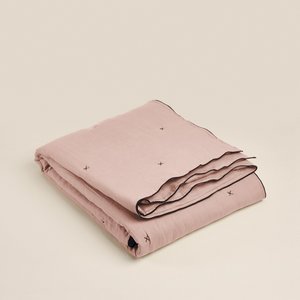 CARLINA quilted bedspread powder pink and black bumble bee