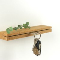 Minimalist keyboard made of oak