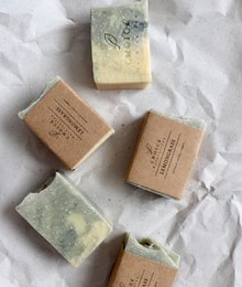 Naturseife "Lemongrass" mit Himalayasalz, vegan, palmölfrei