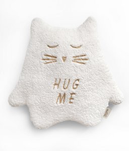 CUDDLY TOY/THERMO KITTEN ECRU 'HUG ME'