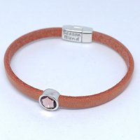 Timeless leather bracelet antique silver plated colorful