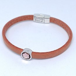 Zeitloses Lederarmband antik versilbert bunt