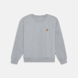 Pizza Ciao Sweatshirt - Organic Grey Sweater, Embroidered