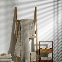 Waffled linen bathroom towel / Big