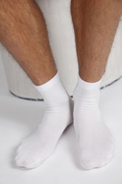 White bamboo viscose crew socks, soft comfortable everyday wear, neutral minimalist design