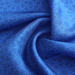 Blue Square Silk Scarf Dalila v1