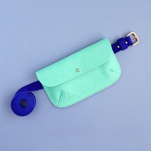 leather fanny pack BIO mint