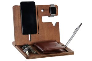 WOODEN ORGANIZER 23X20X3 BROWN DESKTOP LO181646