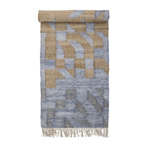 Vikka vloerkleed, blauw, jute