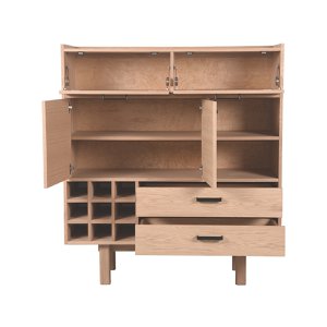 Homestorecity Aufbewahrungsschrank Cali – Natur – Eiche