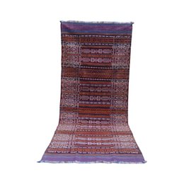Tapis Vintage Baluch Soumak Aubergine