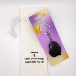Amethyst keychain, a crystal energy accessory to carry with you everywhere.