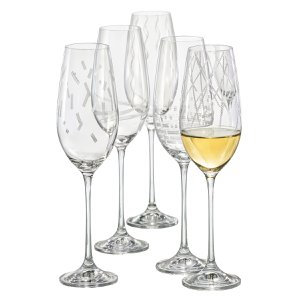 Set von 6 Tempo -Champagnerflöten