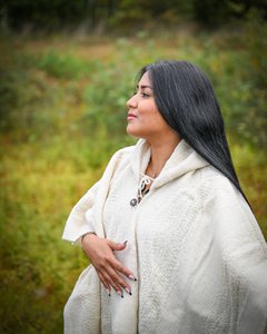 Poncho | Elena white | Wool poncho | Hooded poncho | Peruvian Poncho | Alpaca poncho | Poncho for women | Mens poncho | Handmade | EcuaFina (Copy)