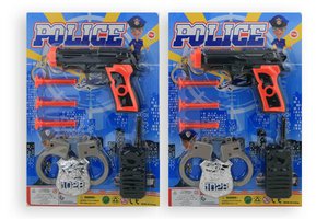 Politie set soft dart 7 stuks, b/c 31 x 21 x 3 cm