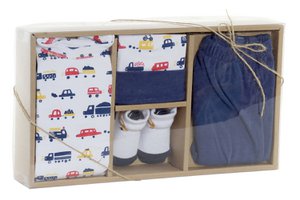 BABYSET 4 BAUMWOLLE 36X20X6 180 GR 0-6 MONATE BLAU BE173704