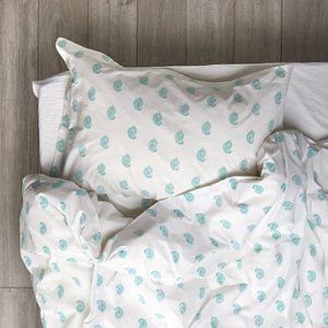 Paisley Duvet Cover and Pillow Set Aqua
