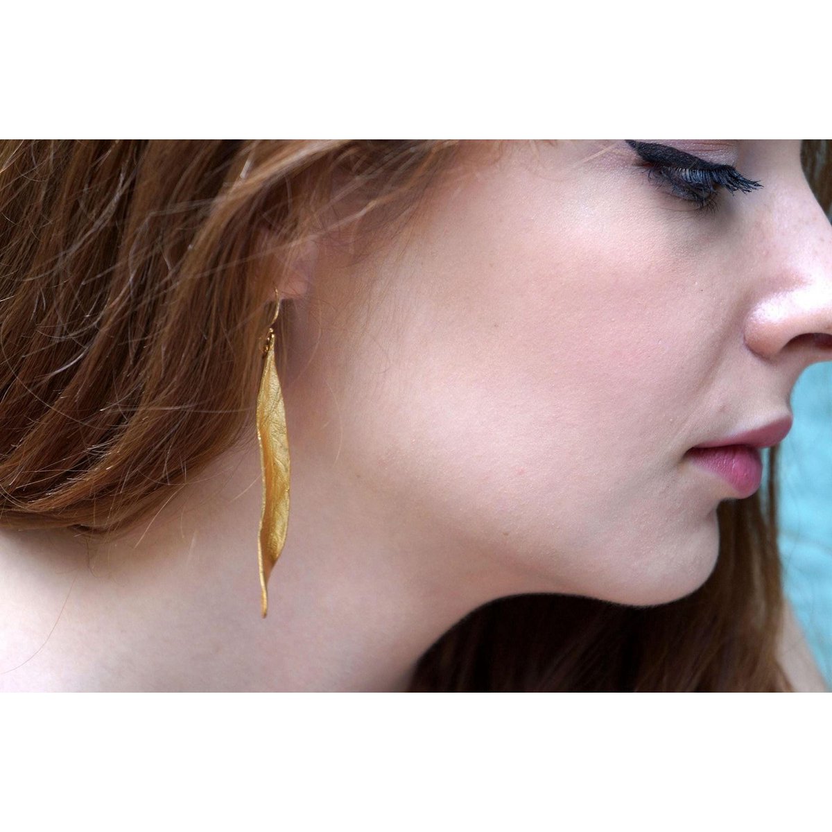 Gold Olive Leaf Earrings, 14K Gold Plated Jewelry, Dangle Earrings, Handmade Boho Jewelry Gift, Birthday Gift for Women, Nature Inspired