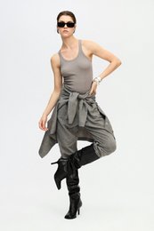 IKIKIZ Grey Cotton Oversized Jacket