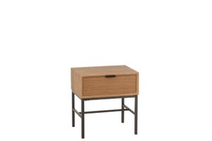 J-Line Bijzettafel Op Onderstel Hout/Metaal Naturel