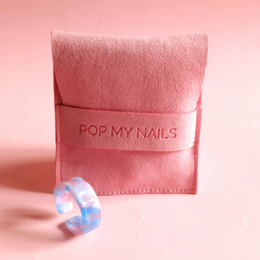 Bague acrylique bleue & rose