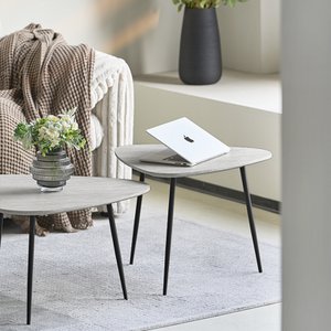 Piper -salontafel Set [Travertine Stone] [Beige] [Wit]