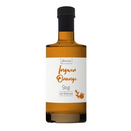 Organic Ginger Orange Syrup from Lake Constance. Vibrant orange color, ginger aroma, and sweet citrus flavor. Versatile for cocktails, mocktails, and desserts.